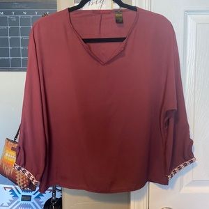BKE Red maroon top         #195